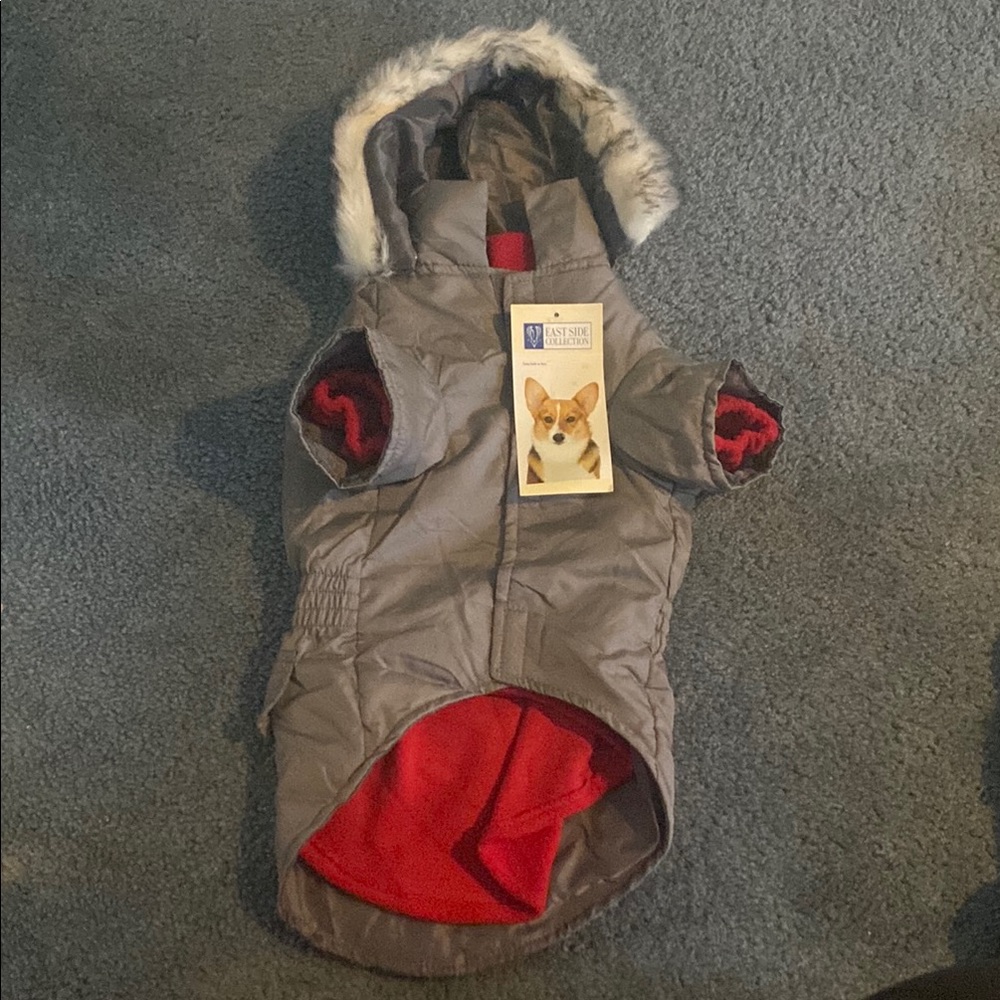 Kids Gray and Red Hooded Jacket